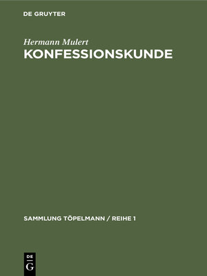 cover image of Konfessionskunde